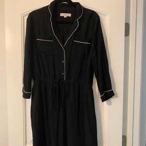 LOFT Shirtdress in Black